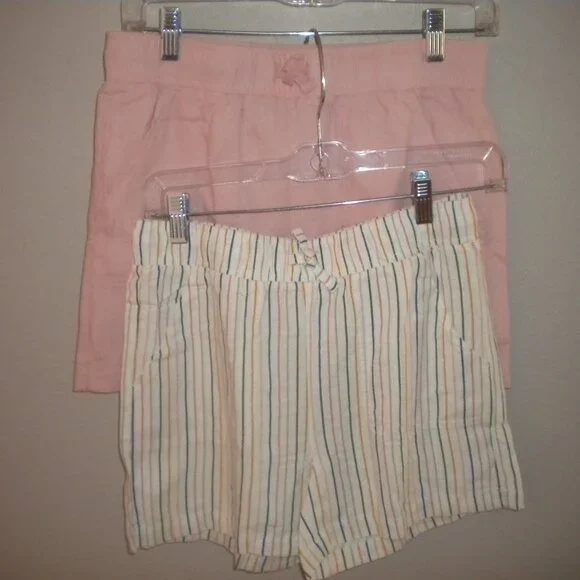 32 Degrees Youth Girls Size Medium 10/12 2-Pack Linen Blend Shorts NWT - Picture 2 of 5